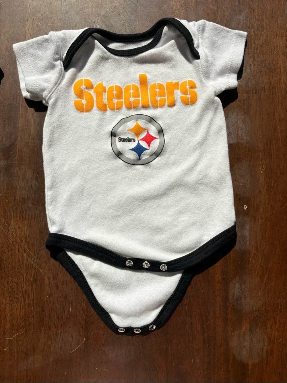 NFL Pittsburgh Steelers Baby Bodysuit Set - Yellow, White & Black Trim